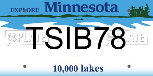 TSIB78 Minnesota License Plate