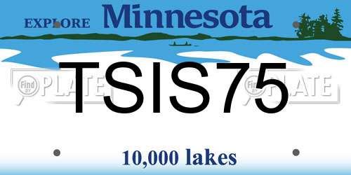 TSIS75 Minnesota License Plate