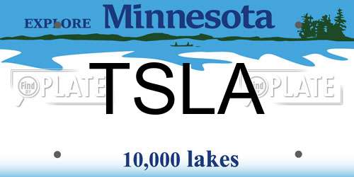 TSLA Minnesota License Plate