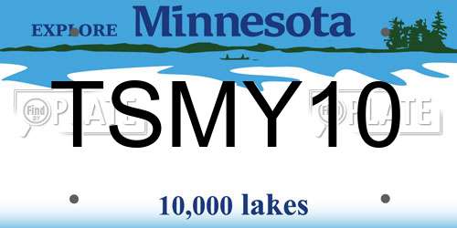 TSMY10 Minnesota License Plate