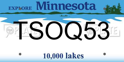 TSOQ53 Minnesota License Plate