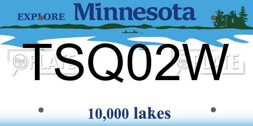TSQ02W Minnesota License Plate