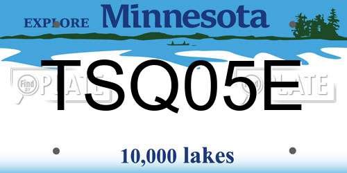 TSQ05E Minnesota License Plate