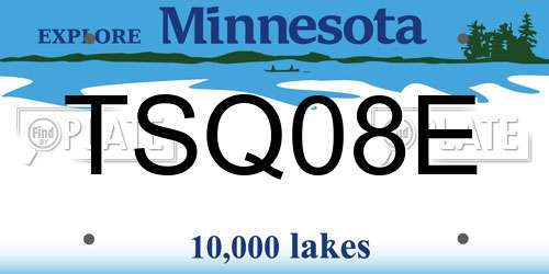 TSQ08E Minnesota License Plate
