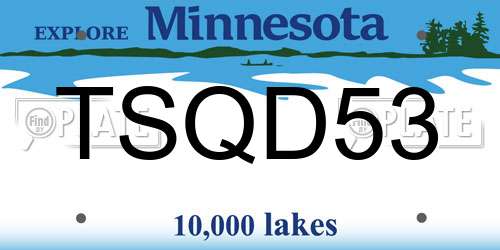 TSQD53 Minnesota License Plate