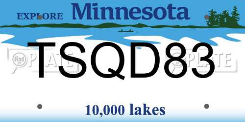 TSQD83 Minnesota License Plate
