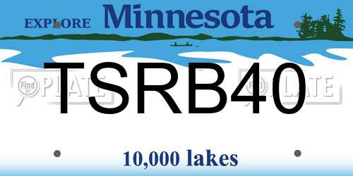 TSRB40 Minnesota License Plate