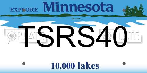 TSRS40 Minnesota License Plate