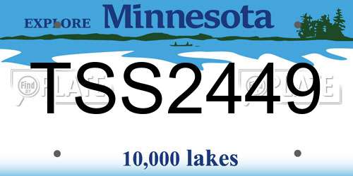 TSS2449 Minnesota License Plate