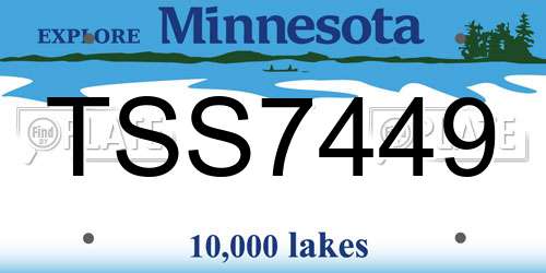 TSS7449 Minnesota License Plate