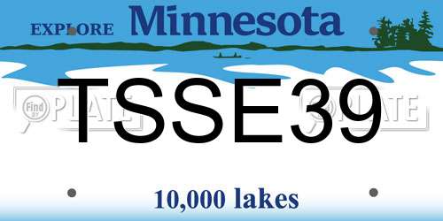 TSSE39 Minnesota License Plate