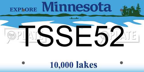 TSSE52 Minnesota License Plate