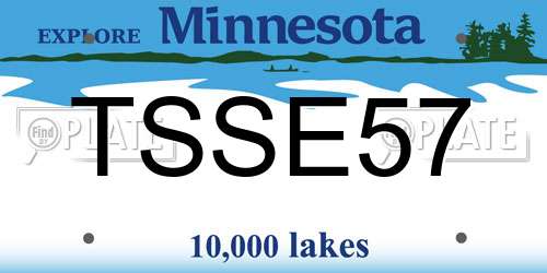 TSSE57 Minnesota License Plate