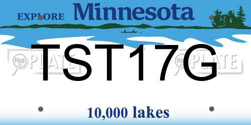 TST17G Minnesota License Plate
