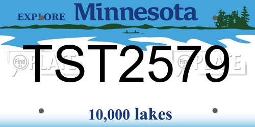 TST2579 Minnesota License Plate