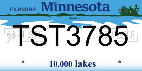 TST3785 Minnesota License Plate