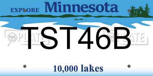 TST46B Minnesota License Plate