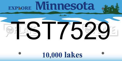 TST7529 Minnesota License Plate