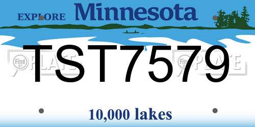 TST7579 Minnesota License Plate