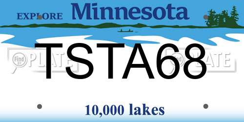 TSTA68 Minnesota License Plate