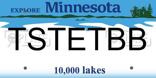 TSTETBB Minnesota License Plate
