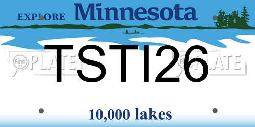 TSTI26 Minnesota License Plate