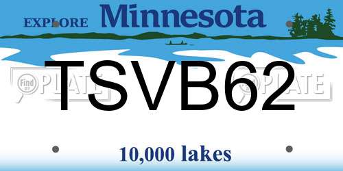TSVB62 Minnesota License Plate
