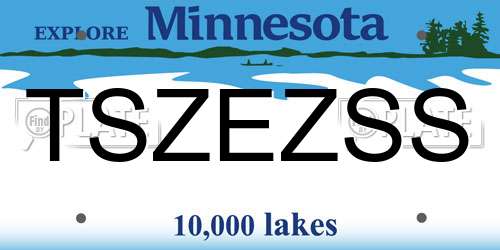 TSZEZSS Minnesota License Plate