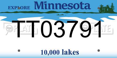 TT03791 Minnesota License Plate