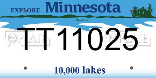 TT11025 Minnesota License Plate