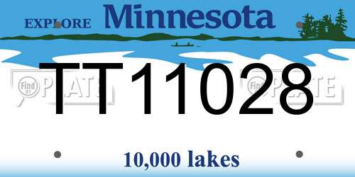 TT11028 Minnesota License Plate