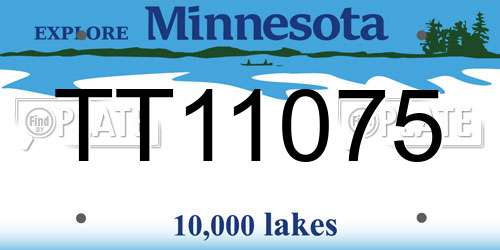 TT11075 Minnesota License Plate