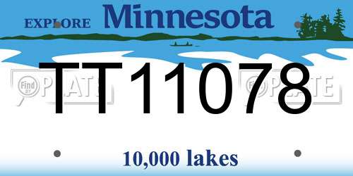 TT11078 Minnesota License Plate