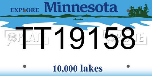 TT19158 Minnesota License Plate