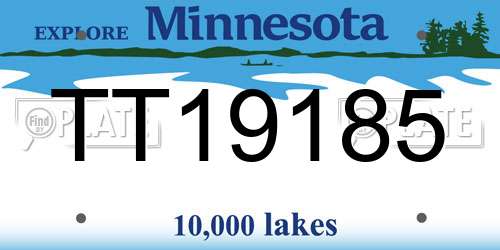 TT19185 Minnesota License Plate