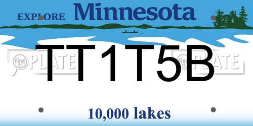 TT1T5B Minnesota License Plate