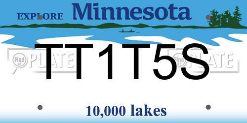 TT1T5S Minnesota License Plate