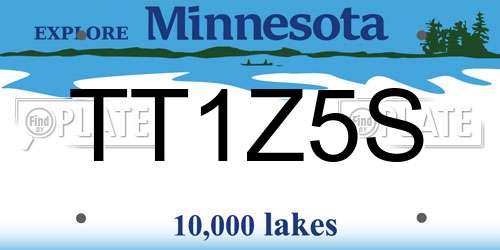 TT1Z5S Minnesota License Plate