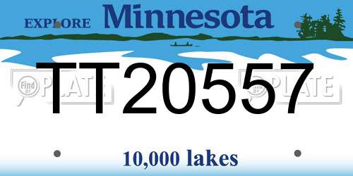 TT20557 Minnesota License Plate