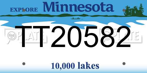 TT20582 Minnesota License Plate