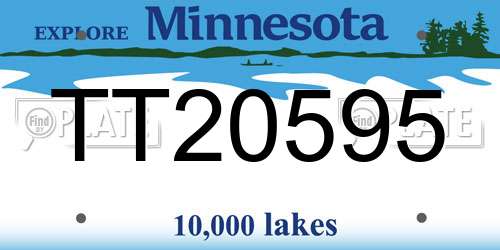 TT20595 Minnesota License Plate