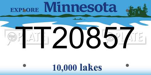TT20857 Minnesota License Plate