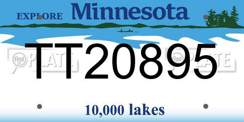 TT20895 Minnesota License Plate