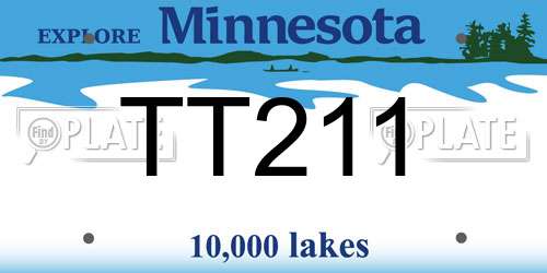 TT211 Minnesota License Plate