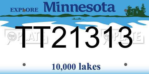 TT21313 Minnesota License Plate