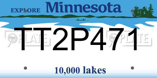 TT2P471 Minnesota License Plate