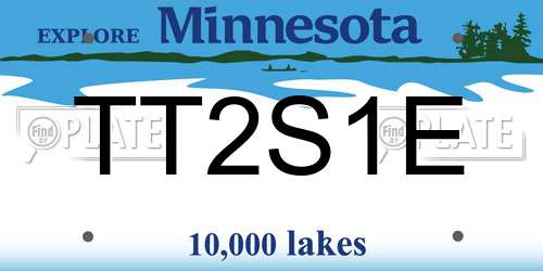 TT2S1E Minnesota License Plate