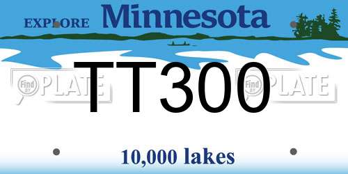 TT300 Minnesota License Plate