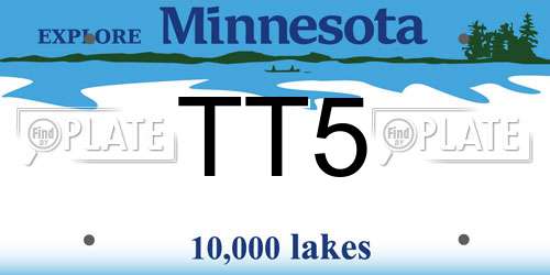 TT5 Minnesota License Plate