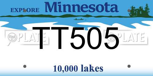TT505 Minnesota License Plate